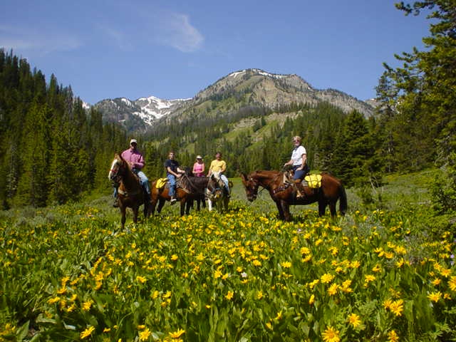  Pbaños a caballo en los Alpes de Alta Provenza 